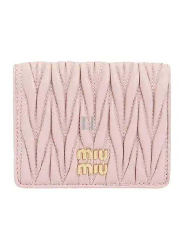 Matelasse Leather Half Wallet Alabaster Pink - MIU MIU - BALAAN 2