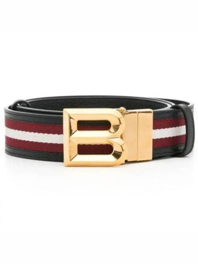 B Bold Buckle Two-Tone Belt - BALLY - BALAAN 2