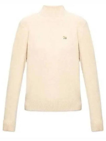 Boxy turtleneck knit beige HW00504KT1006 1258625 - MAISON KITSUNE - BALAAN 1