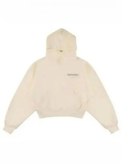 Running Health Club Crop Hoodie Cream - SPORTY & RICH - BALAAN 2