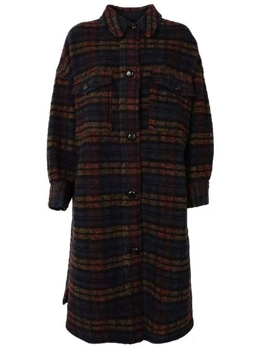 22FW FONTIZI check long coat MA1298 22A012E MUBK - ISABEL MARANT - BALAAN 2