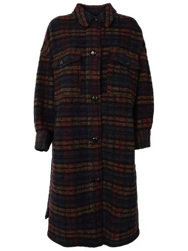 22FW FONTIZI check long coat MA1298 22A012E MUBK - ISABEL MARANT - BALAAN 1