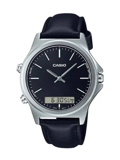 Men's Leather Wrist Watch MTPVC01L1E - CASIO - BALAAN 2