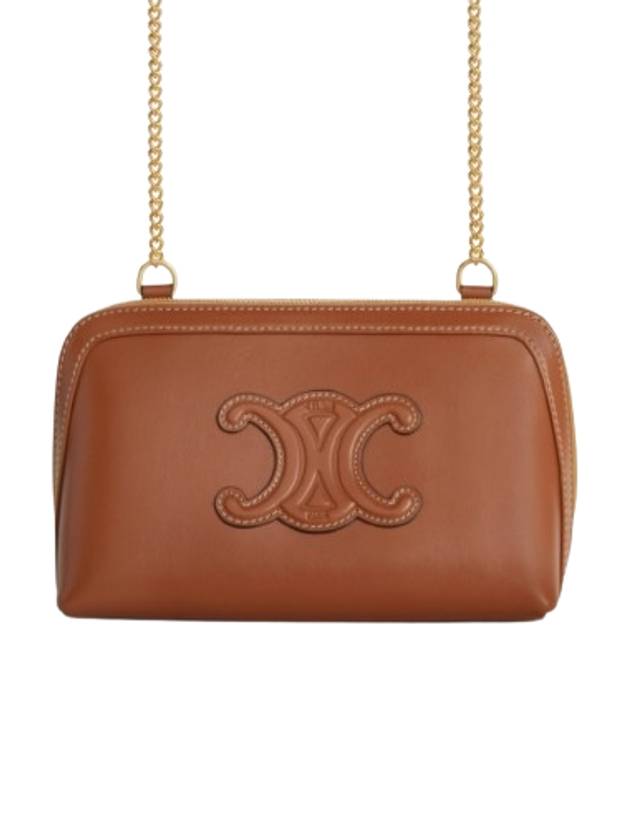 Coeur Triomphe Chain Clutch Bag Tan - CELINE - BALAAN 5