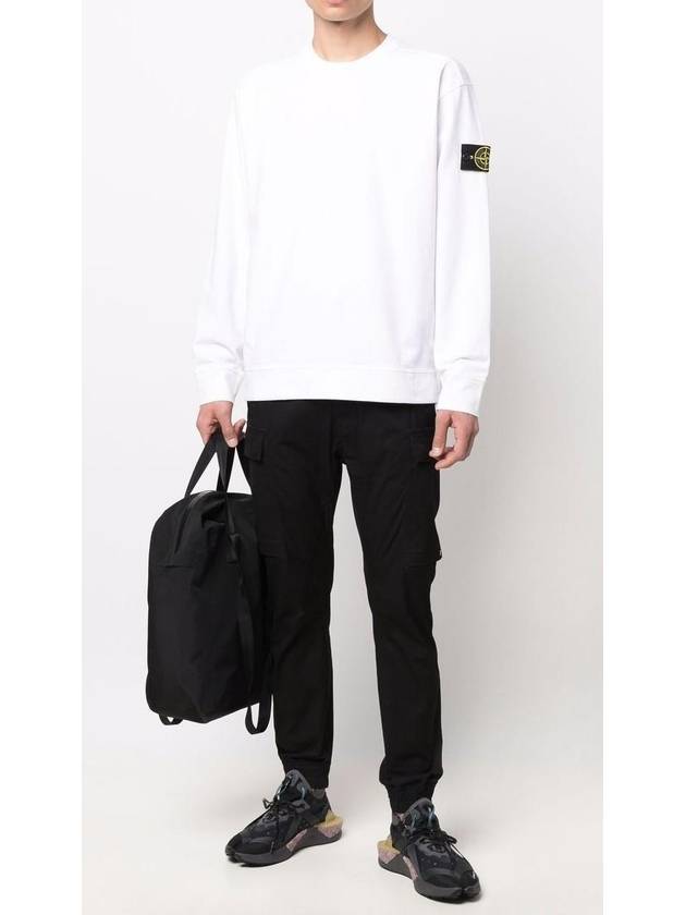 Waffen Patch Garment Dyed Heavy Cotton Sweatshirt White - STONE ISLAND - BALAAN 7