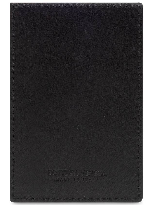 Intrecciato Magnet Leather Card Wallet Black - BOTTEGA VENETA - BALAAN 3