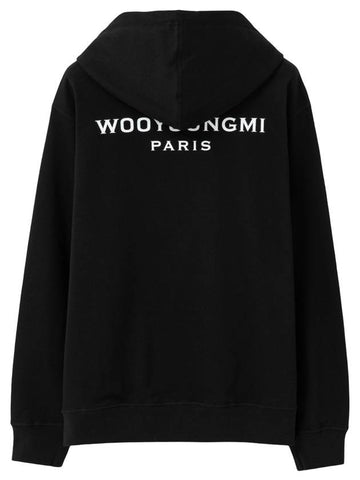 Back Logo Cotton Hoodie Black - WOOYOUNGMI - BALAAN 1