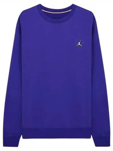 Men's Jordan Essential Fleece Crew Long Sleeve T-Shirt Blue - NIKE - BALAAN 1