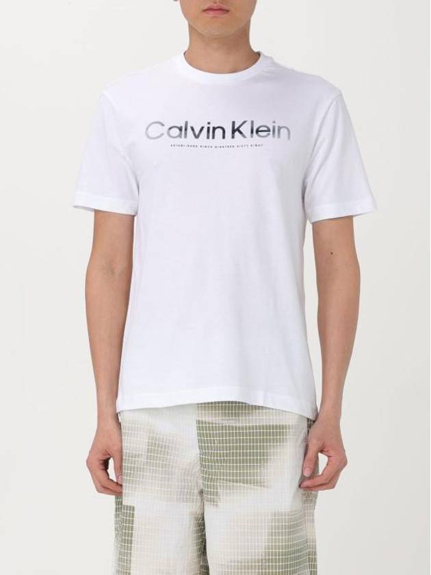 Logo Print Short Sleeve T-Shirt White - CALVIN KLEIN - BALAAN 1