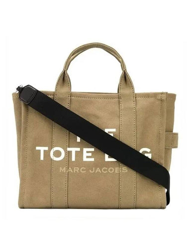 Logo Medium Canvas Tote Bag Slate Green - MARC JACOBS - BALAAN 1