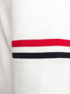 Men's Milan Stitch Armband Crew Neck Knit Top White - THOM BROWNE - BALAAN 6