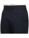 Fluid Drill Web Detail Straight Pants Navy - GUCCI - BALAAN 11