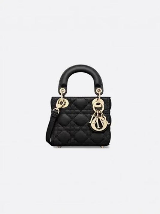 Micro Lady Cannage Lambskin Mini Bag Black - DIOR - BALAAN 2