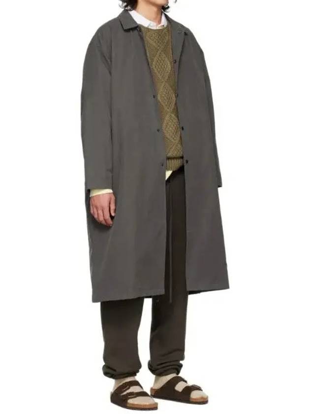 ESSENTIALS Essentials Cotton Blend Twill Long Coat Gray - FEAR OF GOD ESSENTIALS - BALAAN 2