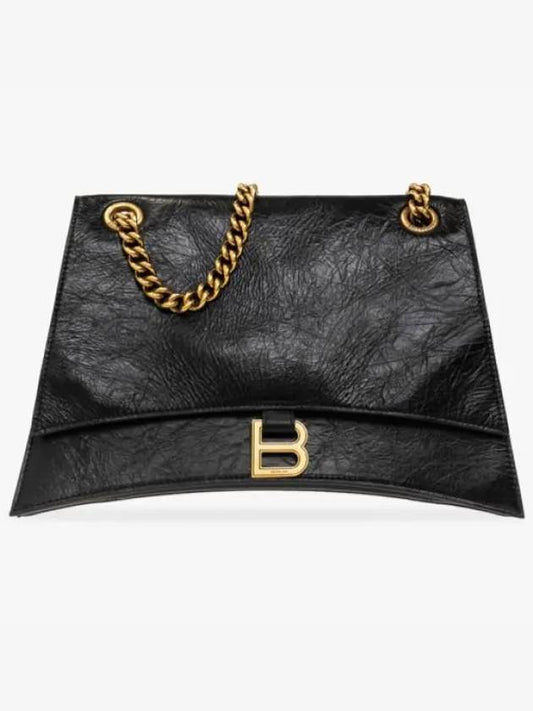 Crush Medium Shoulder Bag Black - BALENCIAGA - BALAAN 2