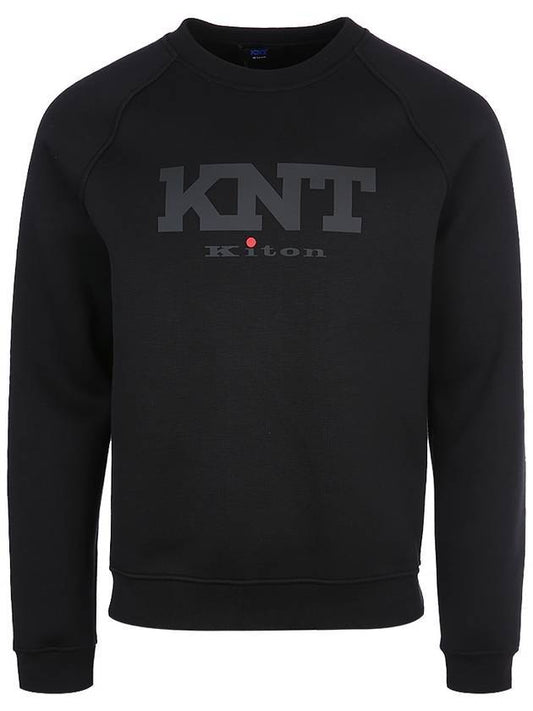 Logo Crew Neck Sweatshirt Black - KITON - BALAAN 1