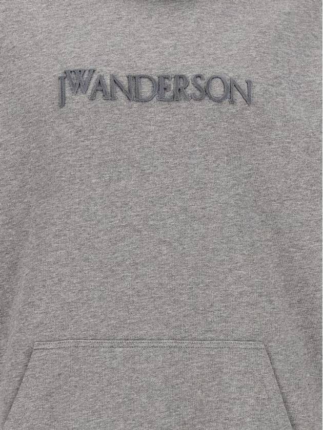 Embroidered Logo Hoodie Grey - JW ANDERSON - BALAAN 5