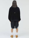 Signature Velour Hoodie Zip-Up Black - DAUSPICE - BALAAN 3