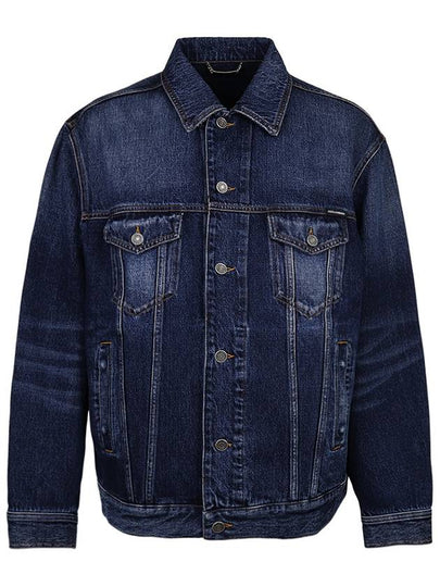 Logo Label Denim Jacket Blue - DOLCE&GABBANA - BALAAN 2