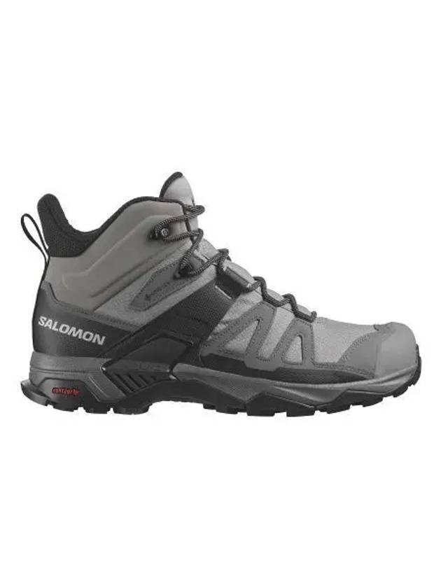 X Ultra 4 Mid GTX High Top Sneakers Shark Skin Quiet Shade Black - SALOMON - BALAAN 2