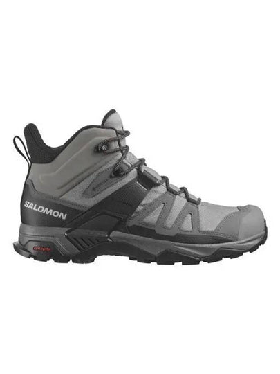 X Ultra 4 Mid GTX High Top Sneakers Shark Skin Quiet Shade Black - SALOMON - BALAAN 2