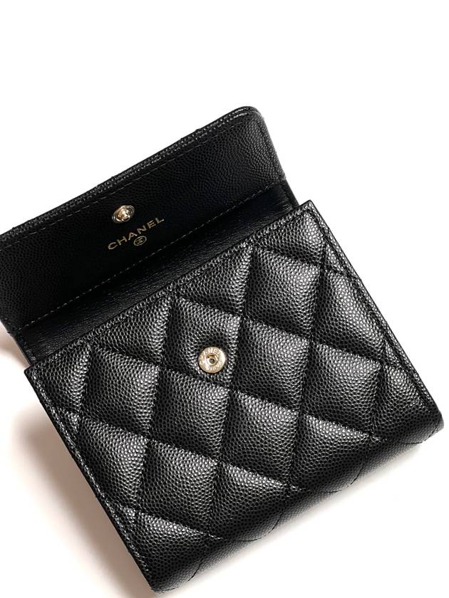 24 Years Classic Caviar 24B Season Logo Bicycle Wallet Black AP4175 Knock - CHANEL - BALAAN 4