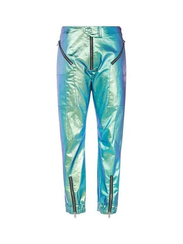 MEN Metallic Denim Zip Up Jogger Pants Multi - RICK OWENS - BALAAN 1