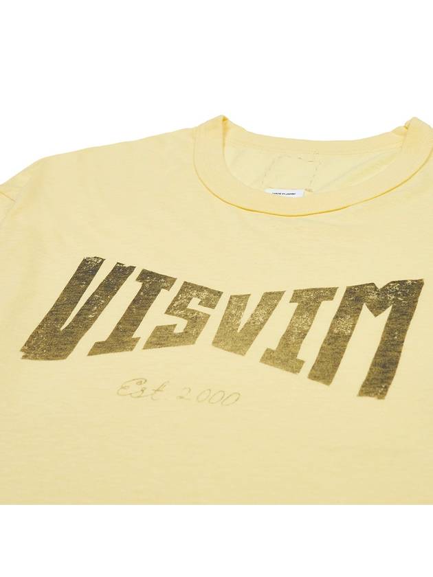 Men s Heritage Logo Print Short Sleeve T Shirt 0124105010028 YELLOW - VISVIM - BALAAN 3