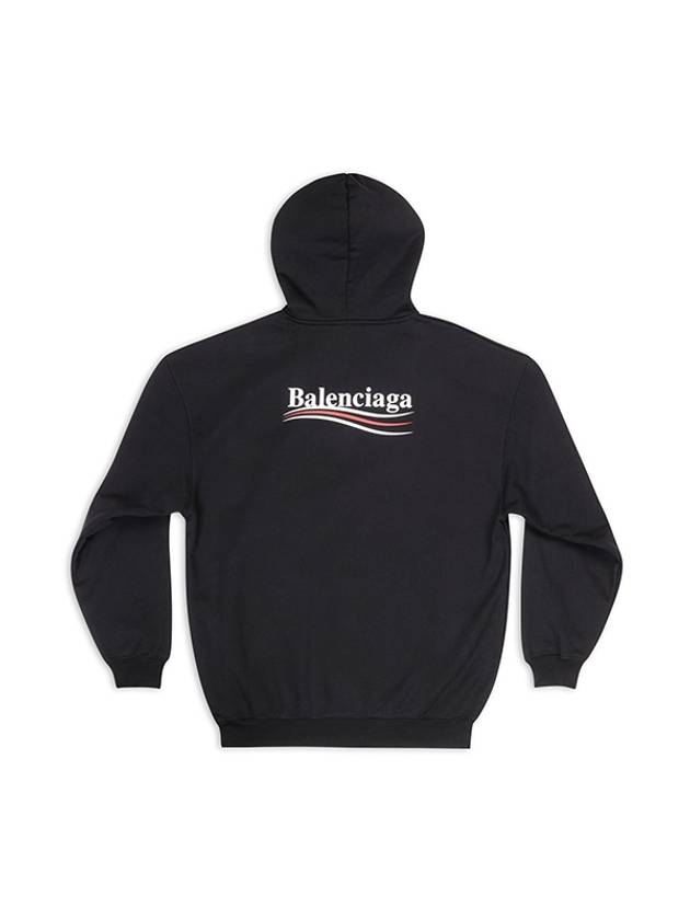 Wave Logo Oversized Hoodie Black - BALENCIAGA - BALAAN 3