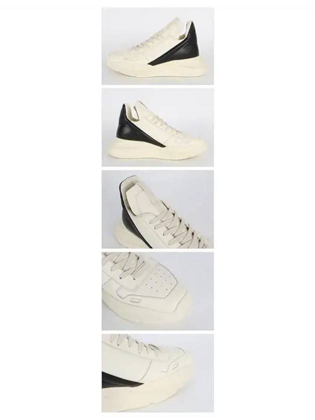 Geth Runner Low Top Sneakers Milk Black - RICK OWENS - BALAAN 4