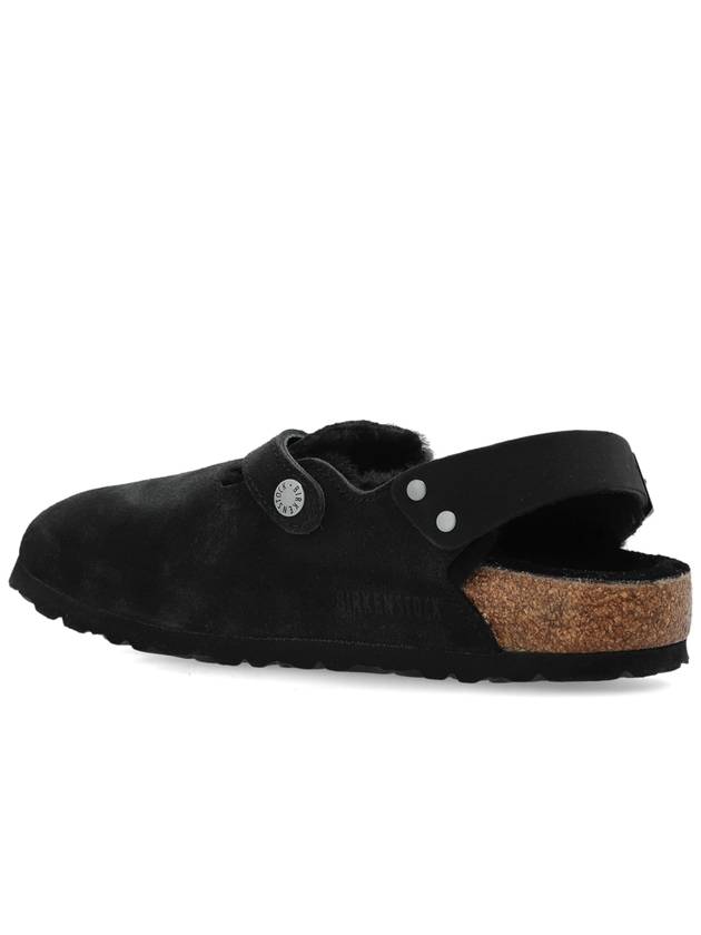 Tokio Shearling Suede Sandals Black - BIRKENSTOCK - BALAAN 6