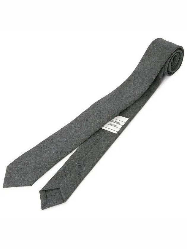 Super 120S Twill Tie Grey - THOM BROWNE - BALAAN 2