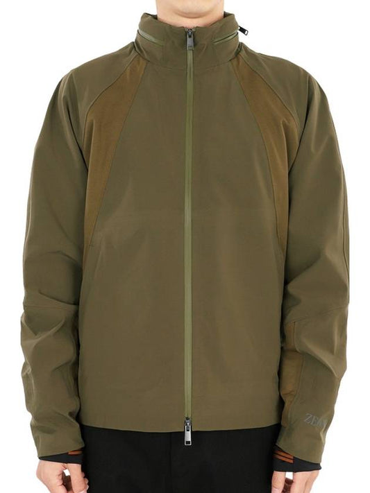 Tech Merino Wool Sweat Zip up Jacket Olive Green UB502A5 BCT827 810 - ERMENEGILDO ZEGNA - BALAAN 2