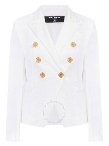 Balmain Double Breasted Denim Blazer Brand Size 34 US Size 2 - BALMAIN - BALAAN 1