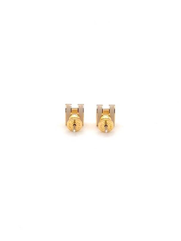 Mini Pop H Earrings Marron Glace - HERMES - BALAAN 5