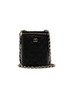 Classic chain cosmetic mini bag caviar black champagne gold AP2195 - CHANEL - BALAAN 3