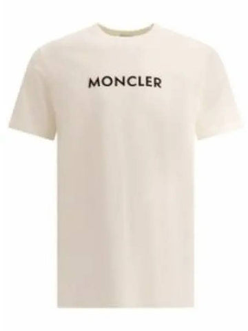 Men s Logo Patch Short Sleeve T Shirt White 8C00034 89AJS 032 1327550 - MONCLER - BALAAN 1