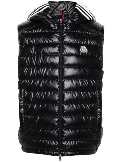 Clai Logo Patch Down Vest Black - MONCLER - BALAAN 2