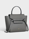 Nano Belt Calfskin Tote Bag Grey - CELINE - BALAAN 3