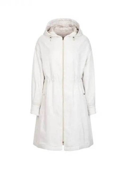 Women s Hooded String Sub Zero Coat Ecru 270085 - HERNO - BALAAN 1