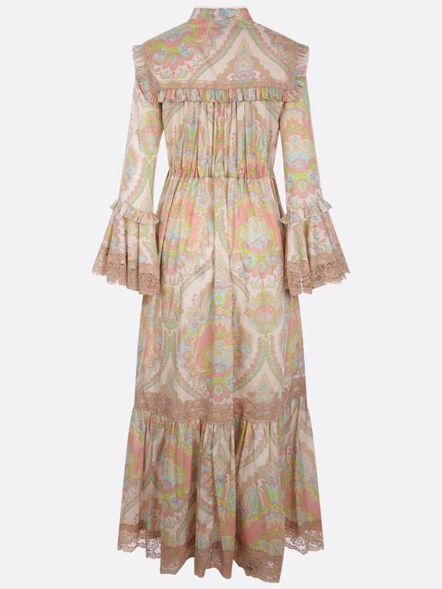 Women's Floral Print Cotton Muslin Long Dress - GUCCI - BALAAN 5