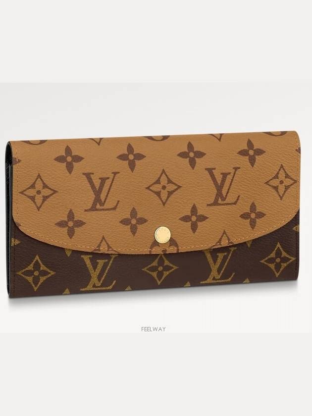 Emilie Monogram Reverse Canvas Long Wallet Brown - LOUIS VUITTON - BALAAN 2