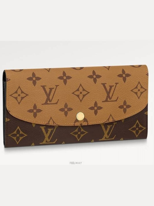 Emilie Monogram Reverse Canvas Long Wallet Brown - LOUIS VUITTON - BALAAN 2