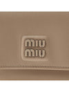 Small Leather Tri-Fold Half Wallet Cameo - MIU MIU - BALAAN 7