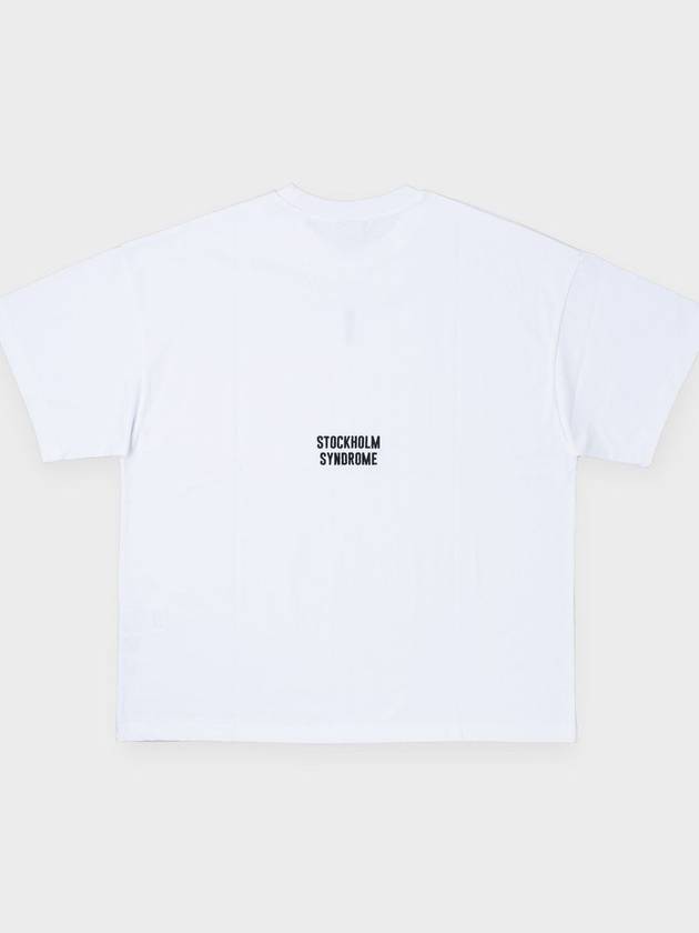 Oversize Fit Embroidered Logo Tee White - STOCKHOLM SYNDROME - BALAAN 3