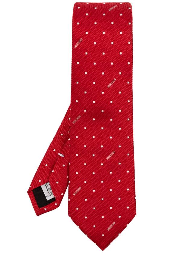 Moschino Silk Tie, Men's, Red - MOSCHINO - BALAAN 1