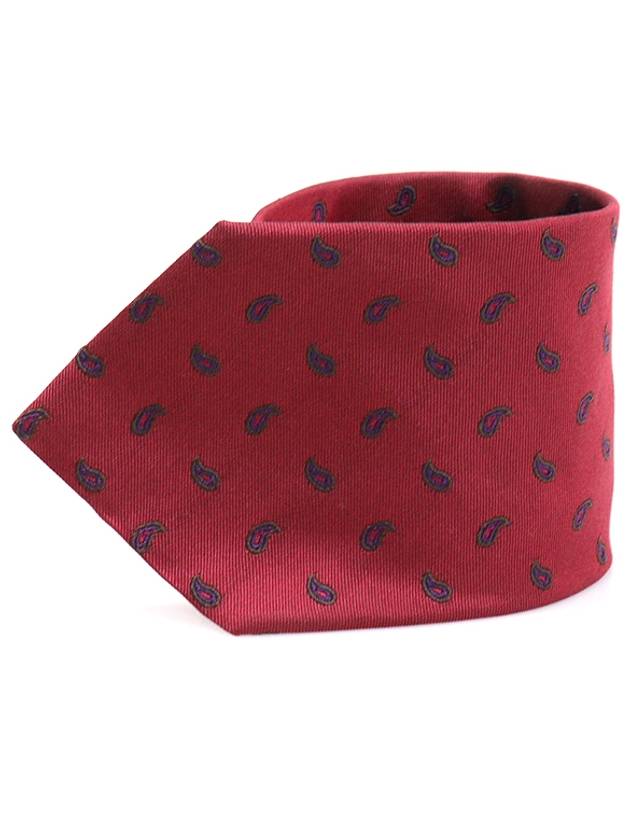 100 silk dark red patterned tie - ETRO - BALAAN 1