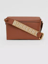 Leather and Vintage Check Note Crossbody Bag Tan - BURBERRY - BALAAN 4