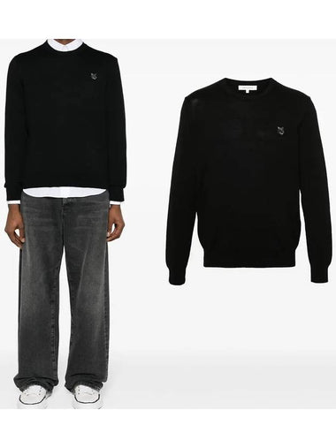 Maison Kitsune Bold Fox Head Patch Men s Wool Knit MM00815 P199 - POLO RALPH LAUREN - BALAAN 1