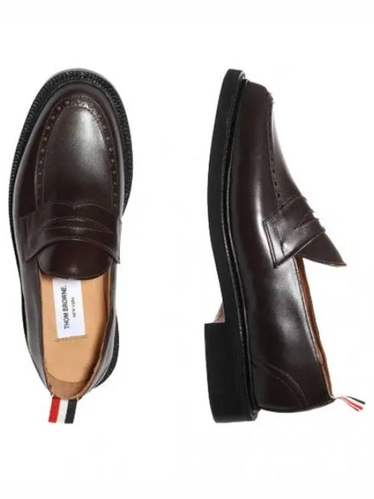 RWB Tab Calf Penny Loafers Men - THOM BROWNE - BALAAN 1